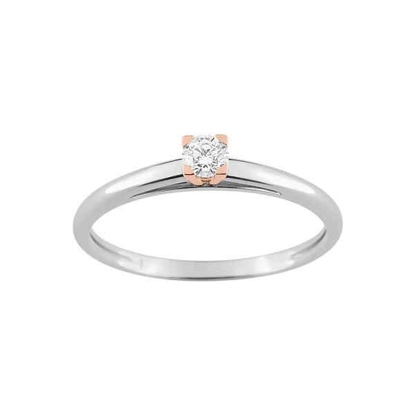 Bague diamant 0.12ct Or Blanc 750