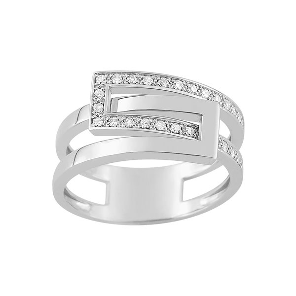 Bague diamant 0.13 Or Blanc 750