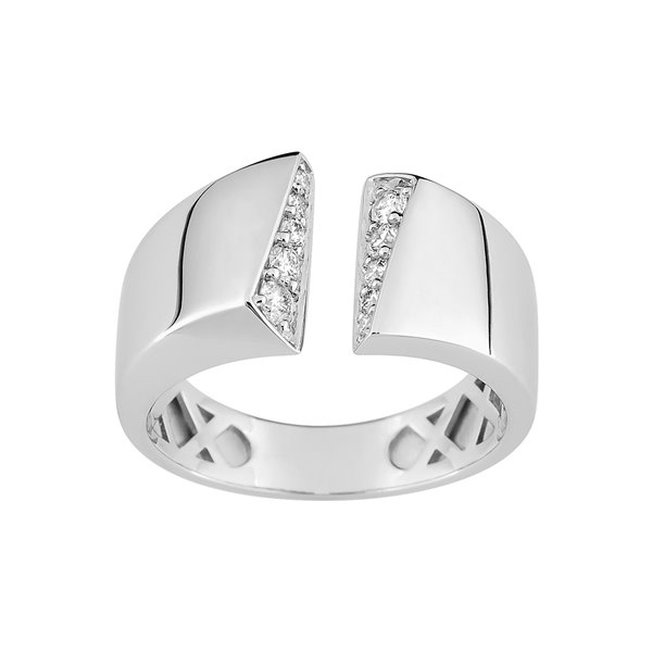 Bague diamant 0.22 Or Blanc 750