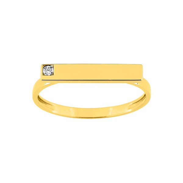 Bague diamant 0.005ct Or Jaune et blanc Or 750