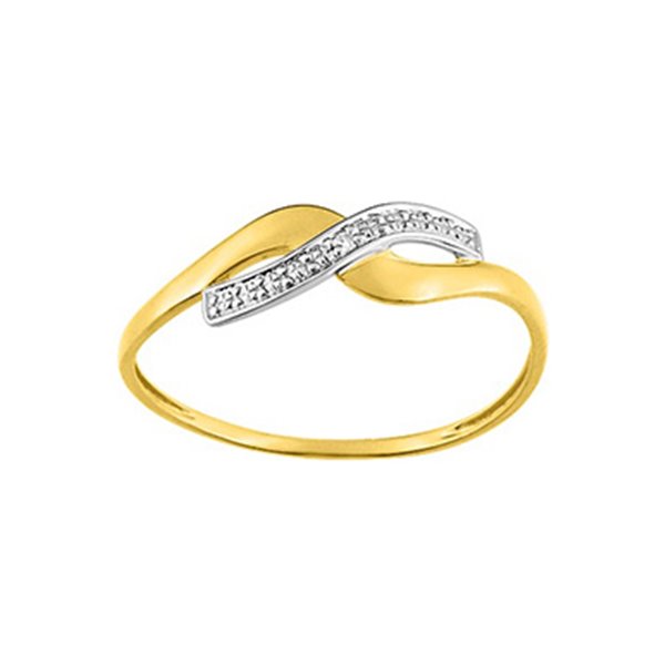 Bague 1 diamant 0.004 bicolore Or 750