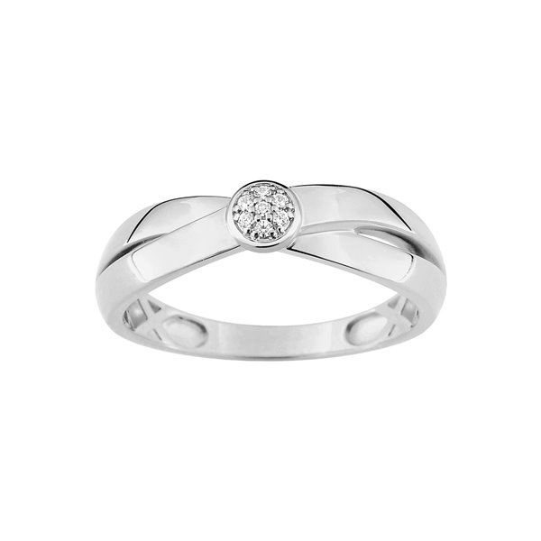 Bague diamant 0.035 Or Blanc 750