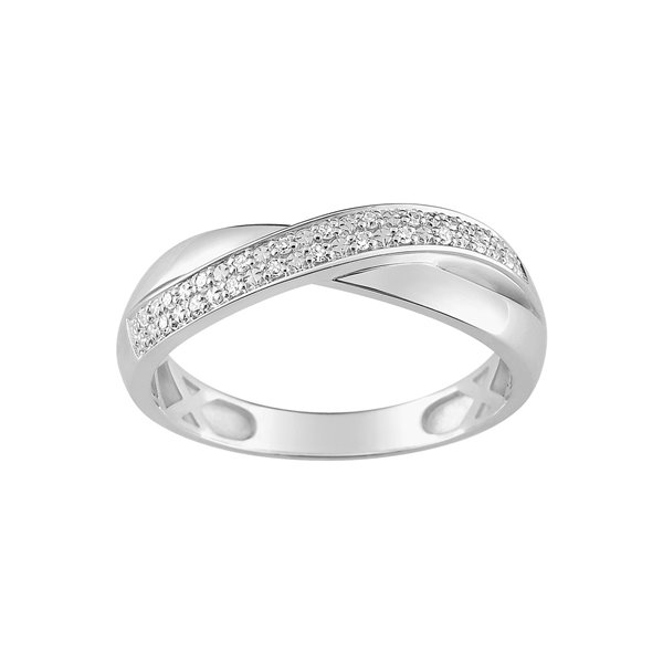 Bague diamant 0.04 Or Blanc 750