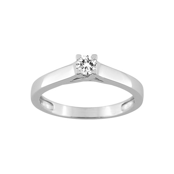 Bague diamant 0.16ct Or Blanc 750