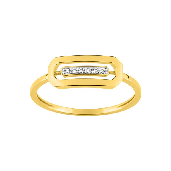 Bague diamant 0.03ct Or Jaune 750 bicolore