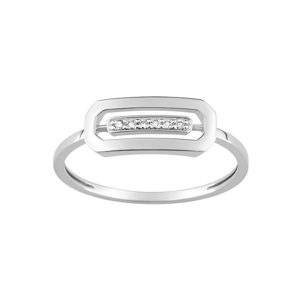 Bague diamant 0.03ct Or Blanc 750