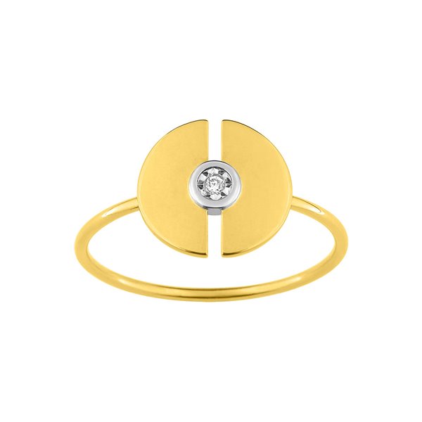 Bague diamant 0.01ct Or Jaune 750