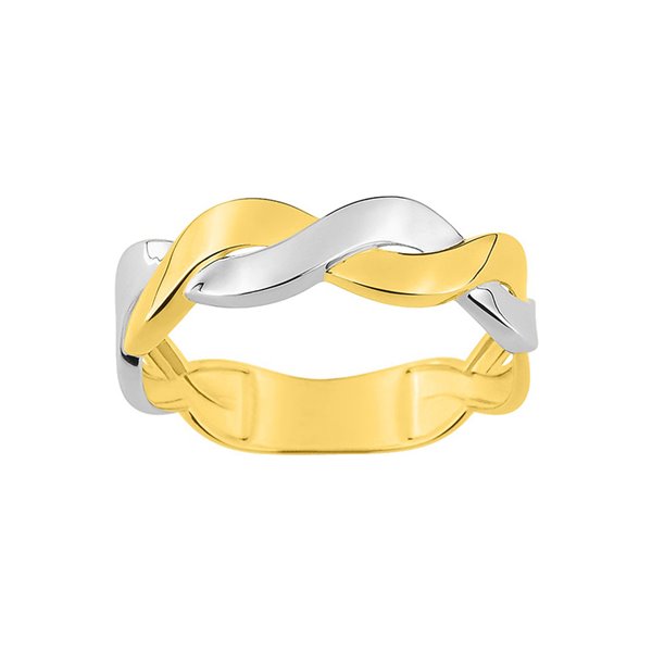 Bague Or Jaune et Blanc Or 375