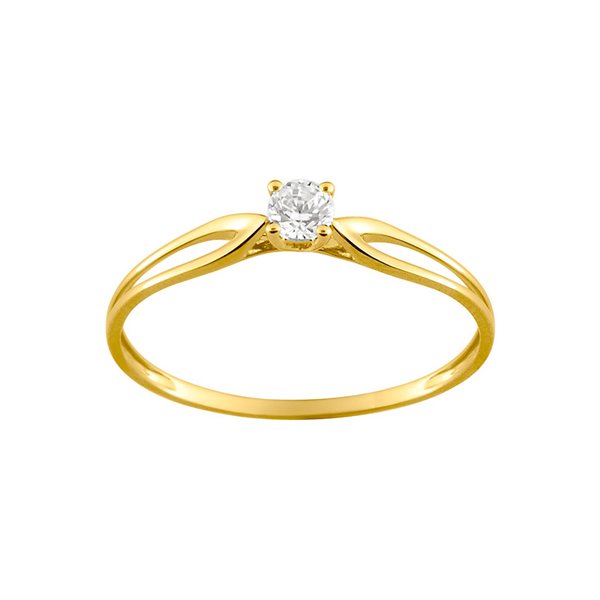 Bague oxyde(s) de zirconium Or Jaune 375