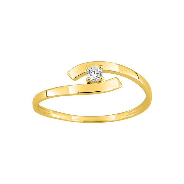 Bague oxyde(s) de zirconium Or Jaune 375