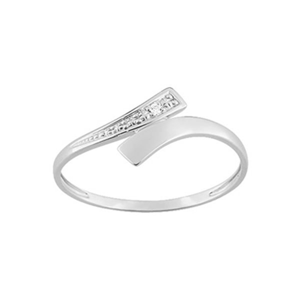 Bague oxyde(s) de zirconium Or Blanc 375