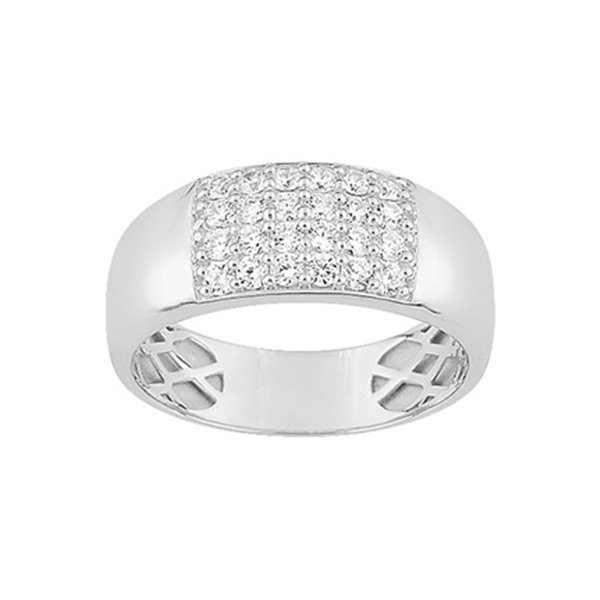 Bague oxyde(s) de zirconium Or Blanc 375