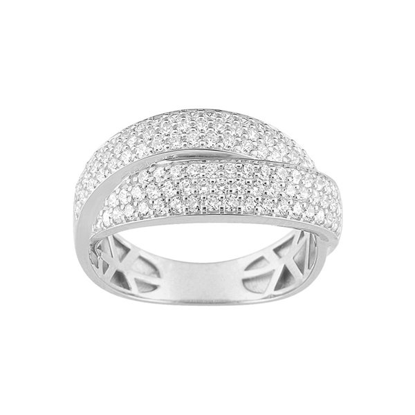 Bague oxyde(s) de zirconium 1.94c Or Blanc 375