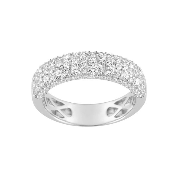 Bague oxyde(s) de zirconium Or Blanc 375