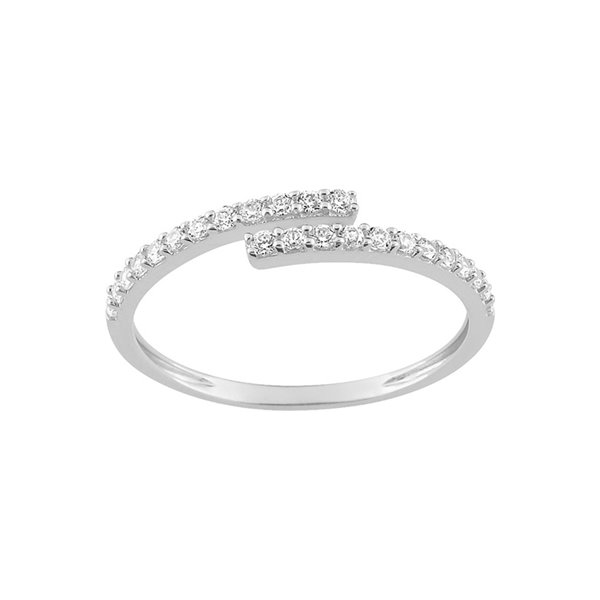 Bague oxyde(s) de zirconium Or Blanc 375