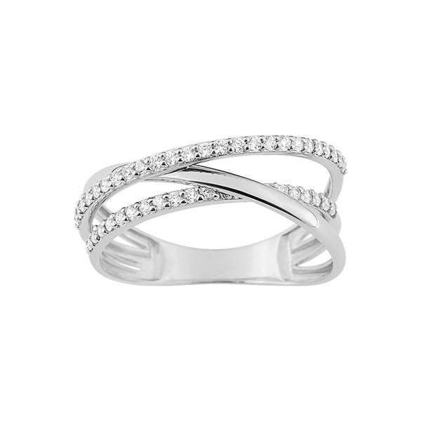 Bague oxyde(s) de zirconium Or Blanc 375