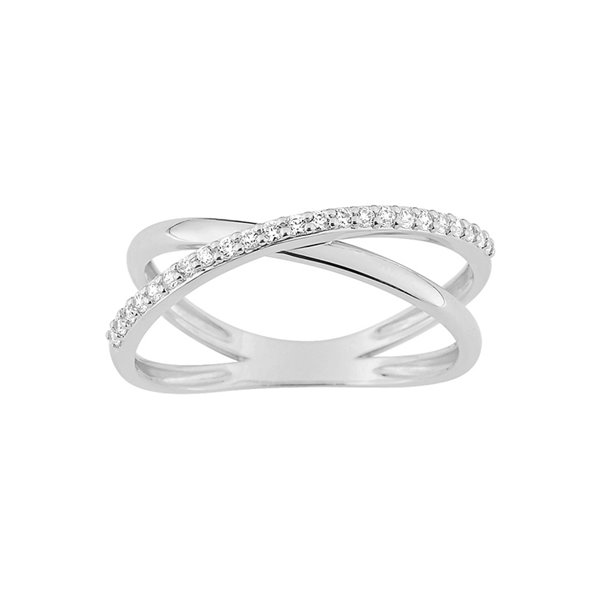 Bague oxyde(s) de zirconium Or Blanc 375