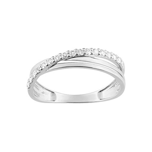 Bague oxyde(s) de zirconium Or Blanc 375