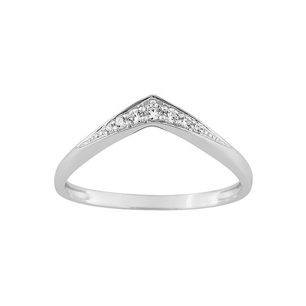 Bague oxyde(s) de zirconium Or Blanc 375