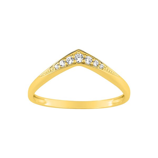 Bague oxyde(s) de zirconium Or Jaune 375