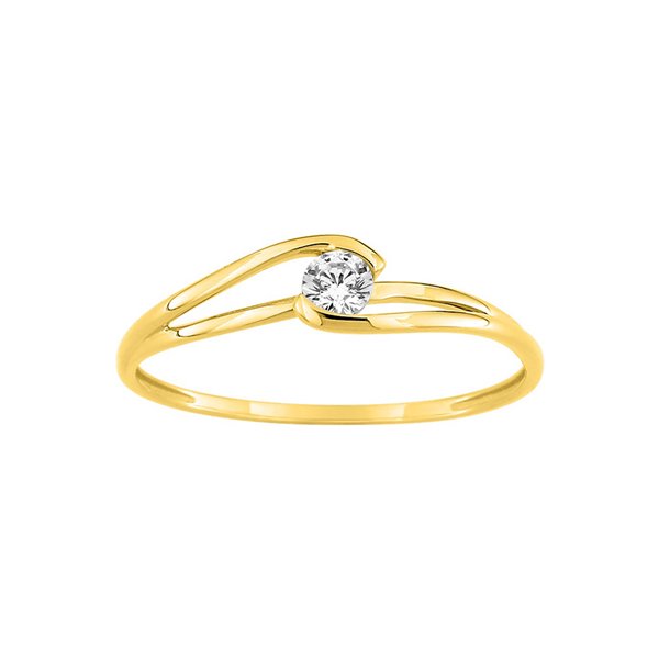 Bague oxyde(s) de zirconium Or Jaune 375