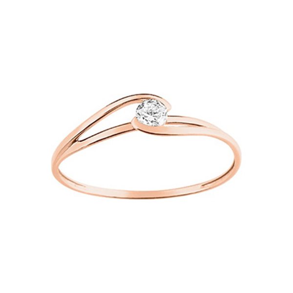 Bague oxyde(s) de zirconium Or Rose 375