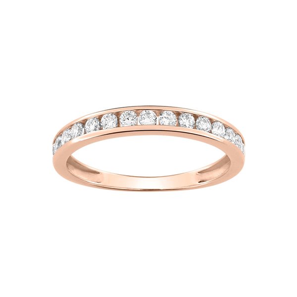 Bague oxyde(s) de zirconium Or Rose 375