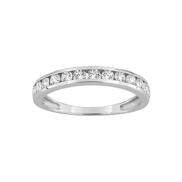 Bague oxyde(s) de zirconium Or Blanc 375