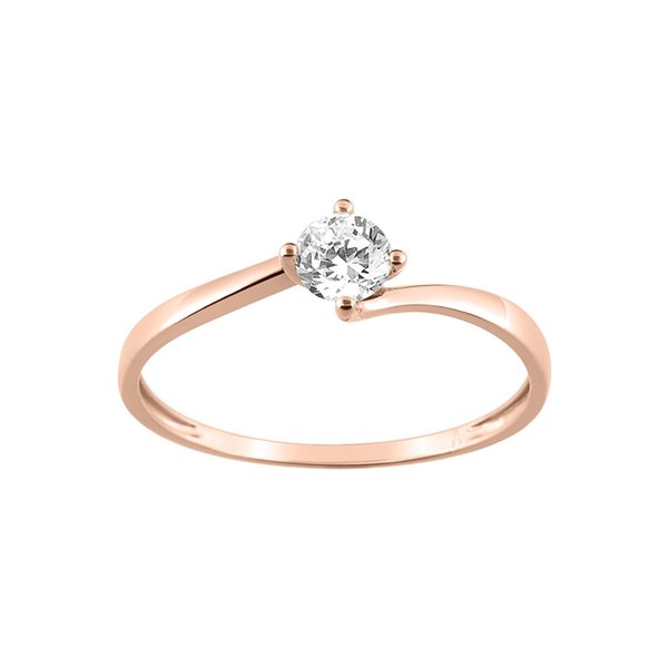 Bague oxyde(s) de zirconium Or Rose 375