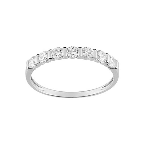 Bague oxyde(s) de zirconium Or Blanc 375