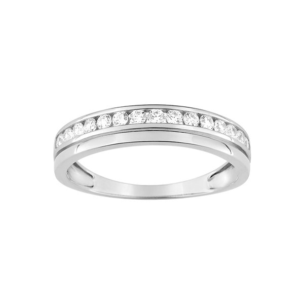 Bague oxyde(s) de zirconium Or Blanc 375