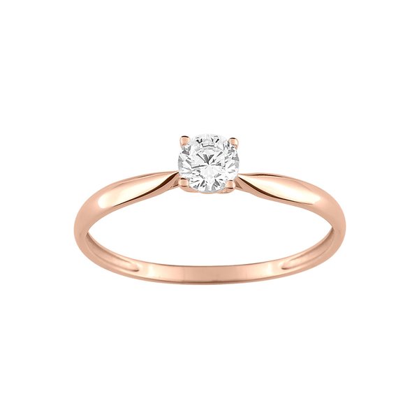 Bague oxyde(s) de zirconium Or Rose 375