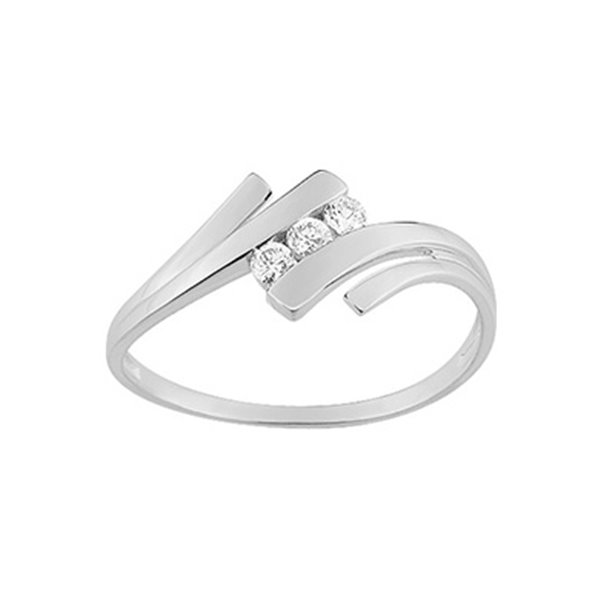 Bague oxyde(s) de zirconium Or Blanc 375