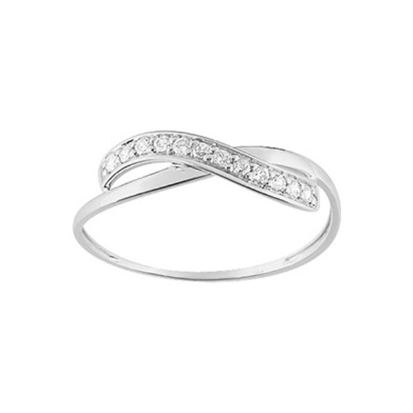 Bague oxyde(s) de zirconium Or Blanc 375