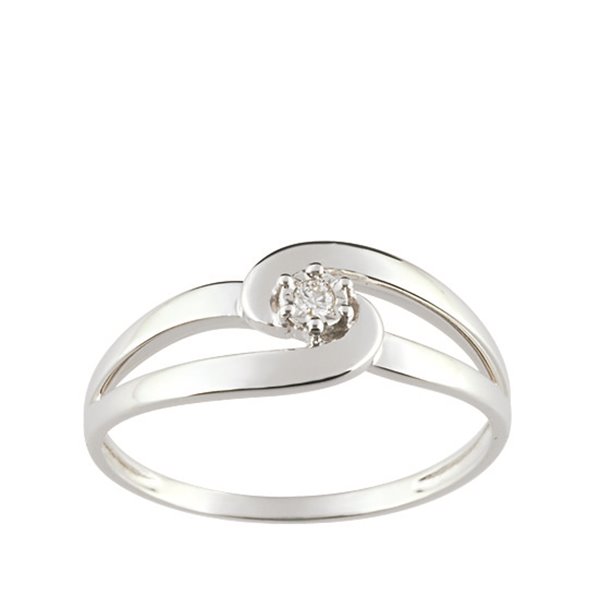 Bague diamant 0.026ct Or Blanc 375