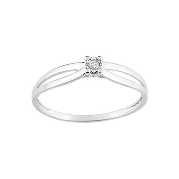 Bague diamant 0.022ct Or Blanc 375