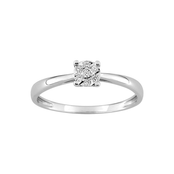 Bague diamant 0.046ct Or Blanc 375