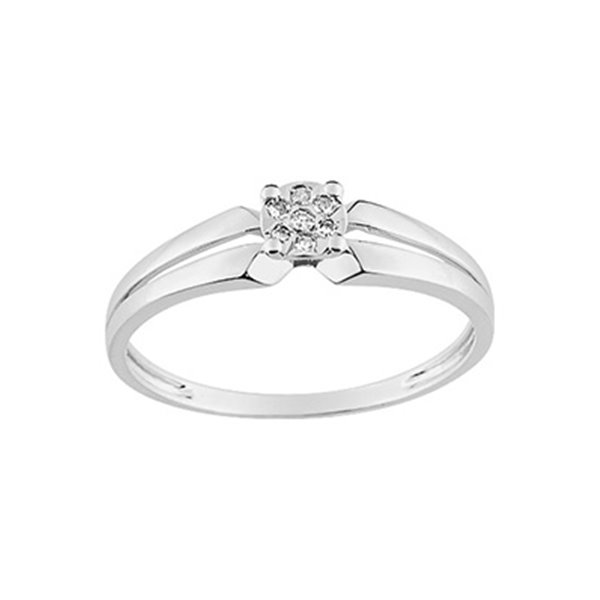 Bague diamant 0.03ct Or Blanc 375