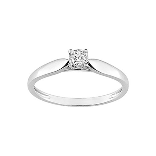 Bague diamant 0.10ct Or Blanc 375