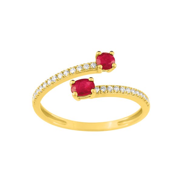 Bague rubis oxyde(s) de zirconium Or Jaune 375