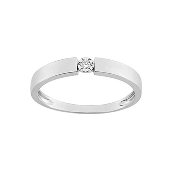 Bague diamant 0.022ct Or Blanc 375