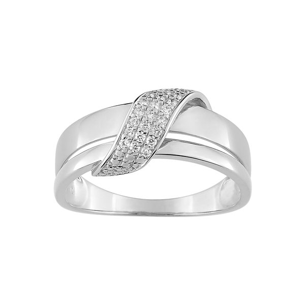 Bague diamant 0.084ct Or Blanc 375