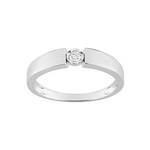 Bague diamant 0.052 Or Blanc 375