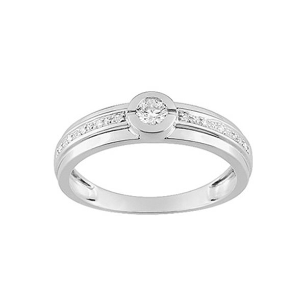 Bague diamant 0.10+0.0240.12 Or Blanc 375