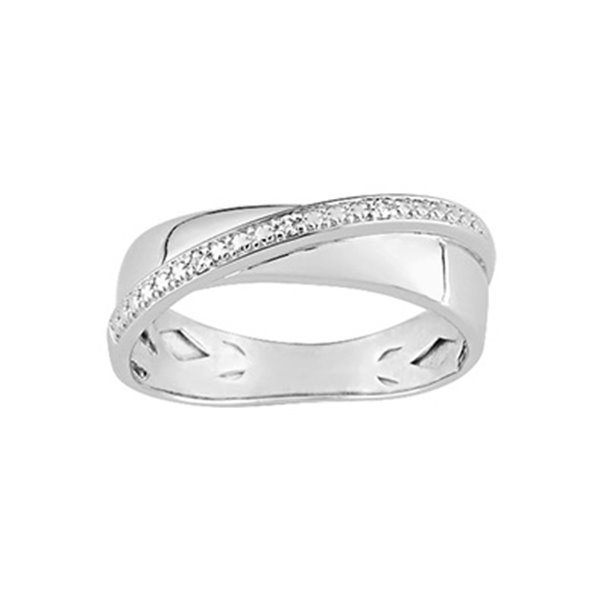 Bague diamant 0.015ct Or Blanc 375