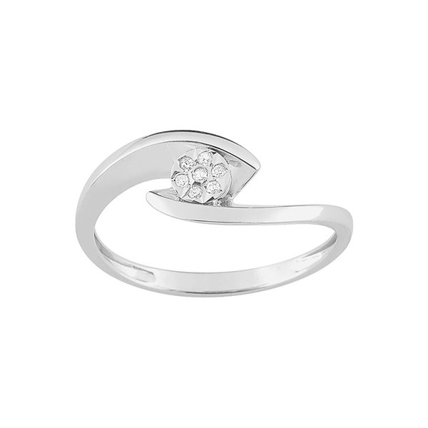 Bague diamant 0.029 Or Blanc 375