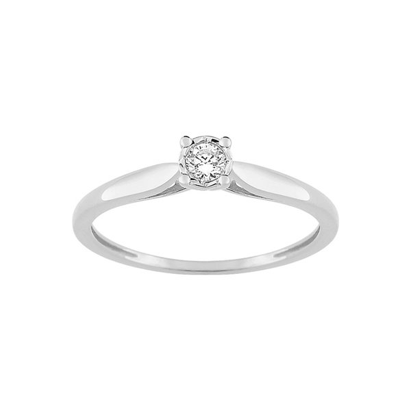 Bague diamant 0.08ct Or Blanc 375