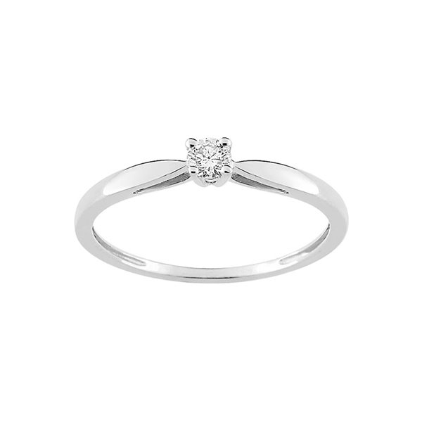 Bague diamant 0.10ct Or Blanc 375