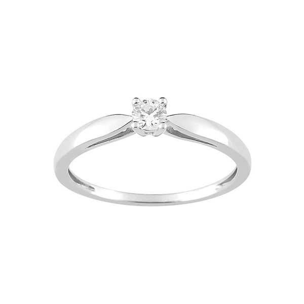 Bague diamant 0.13ct Or Blanc 375