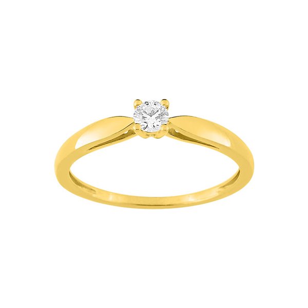 Bague diamant 0.13 Or Jaune 375